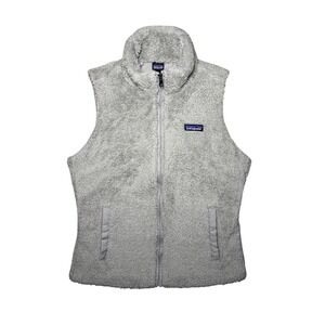 Patagonia Los Gatos Fleece Vest Full Zip High Pile Lined Womens Medium Gray